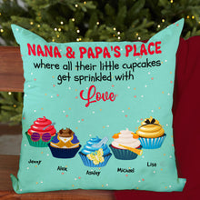Load image into Gallery viewer, Personalized Nana &amp; Papa's Place Square Pillow Pillow PopCulturePrints
