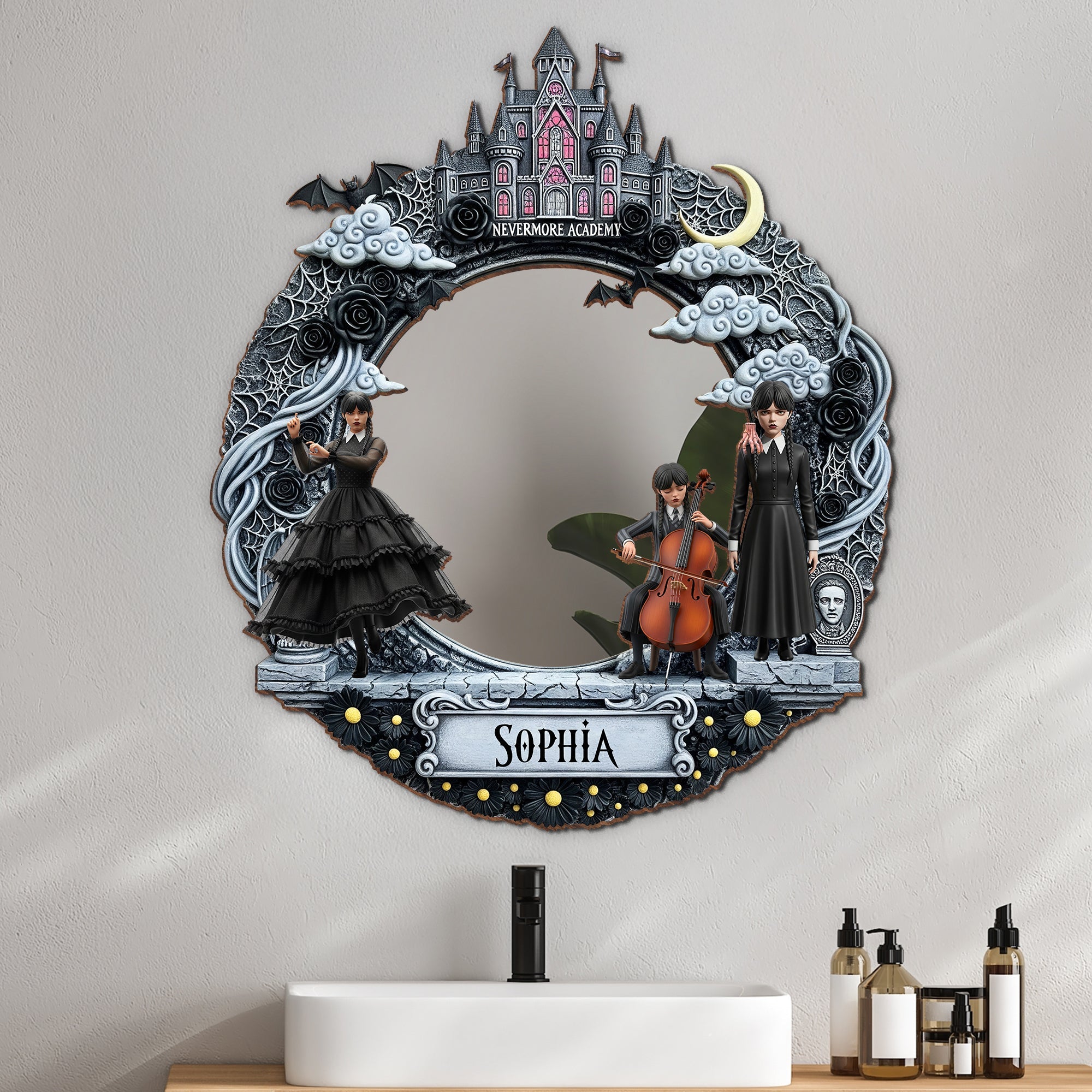 “Reflect Your Spooky Style!” - Personalized Spooky Gifts For Movie Fans Mirror - Perfect Gift for Halloween Lovers Mirror PopCulturePrints