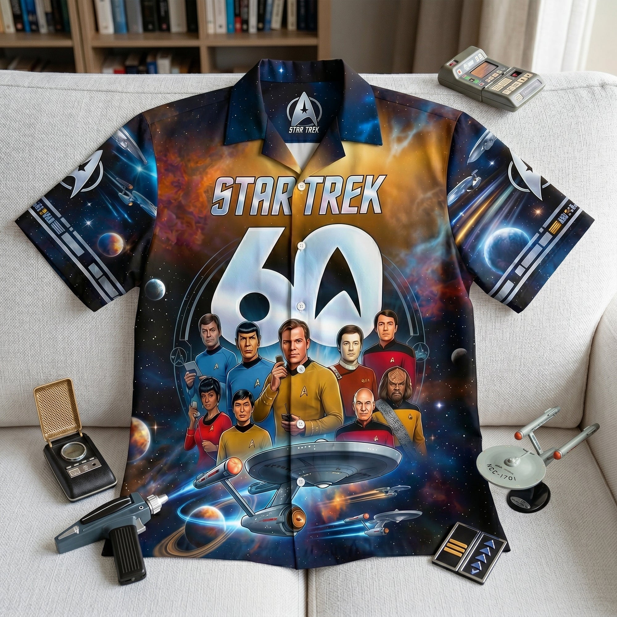 “Celebrate 60 Years of Adventure!” - Personalized Hawaiian Shirt - Gift for Movie Lovers