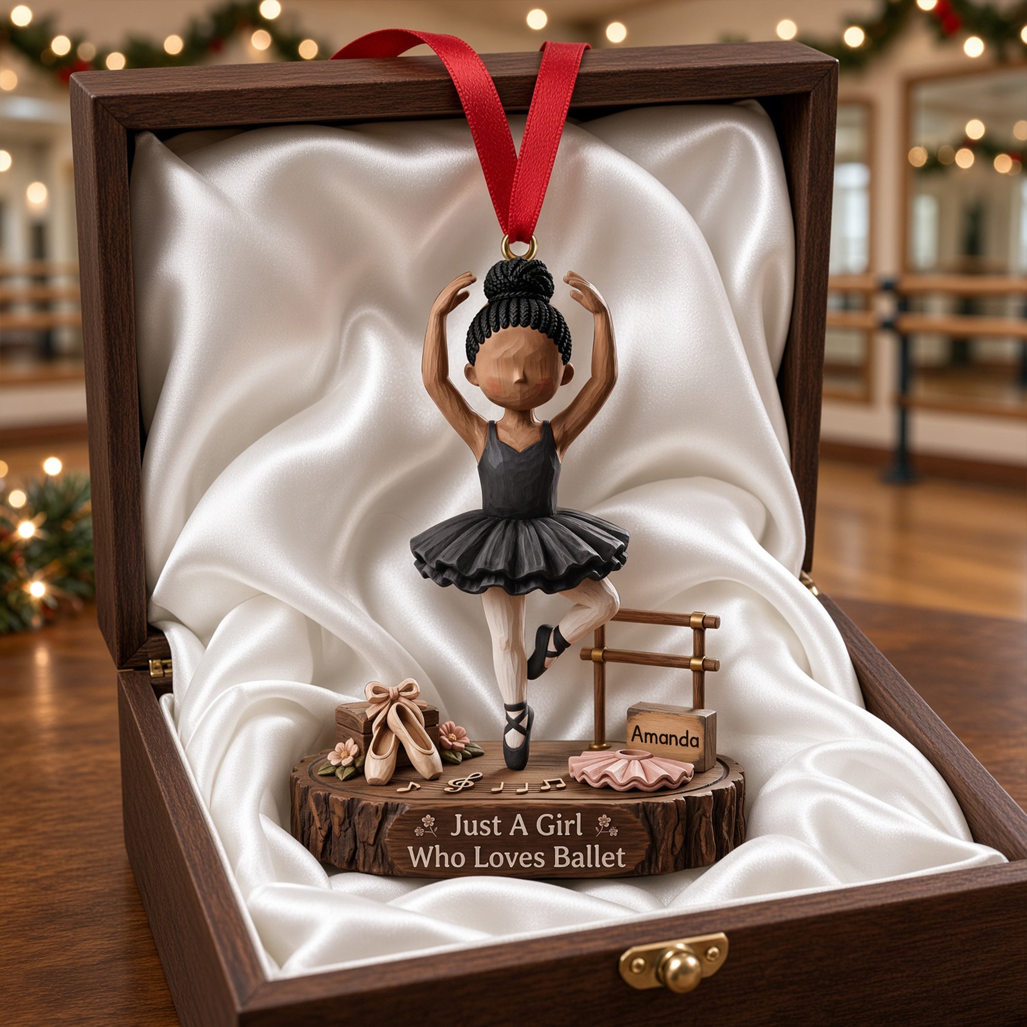 “Just A Girl Who Loves Ballet” - Personalized Ballet Girl Acrylic Ornament - Unique Gift for Ballet Lovers & Dancers