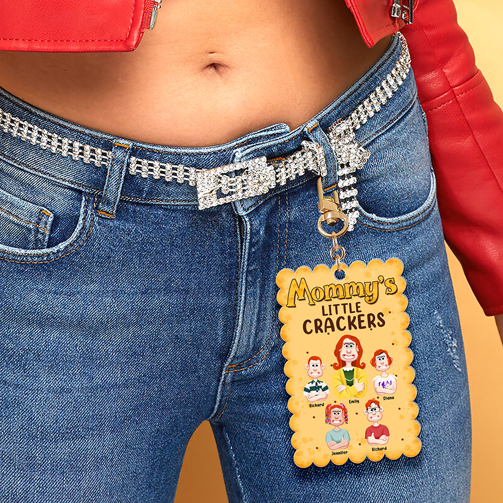 "Mommy's Little Crackers" - Personalized Keychain - Unique Gift for Mom, Grandma, and Loved Ones Keychains PopCulturePrints