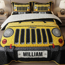 Load image into Gallery viewer, Adventure Awaits - Off Road Quilt Bedding Set - Personalized Gift for Jeep Lovers Bedding Set PopCulturePrints
