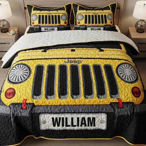 Adventure Awaits - Off Road Quilt Bedding Set - Personalized Gift for Jeep Lovers Bedding Set PopCulturePrints