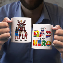 Load image into Gallery viewer, Superhero Dad Personalized Mug - Father&#39;s Day Gift Coffee Mug PopCulturePrints
