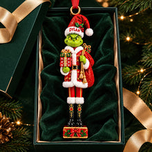 Load image into Gallery viewer, “Spread Christmas Cheer with Personalized Whimsical Grinch Ornaments” - Acrylic Ornament for Everyone
