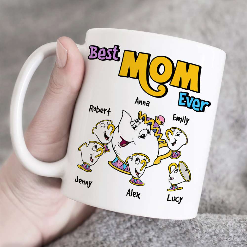 Best Mom Ever Personalized Mug with Family Names Coffee Mug PopCulturePrints