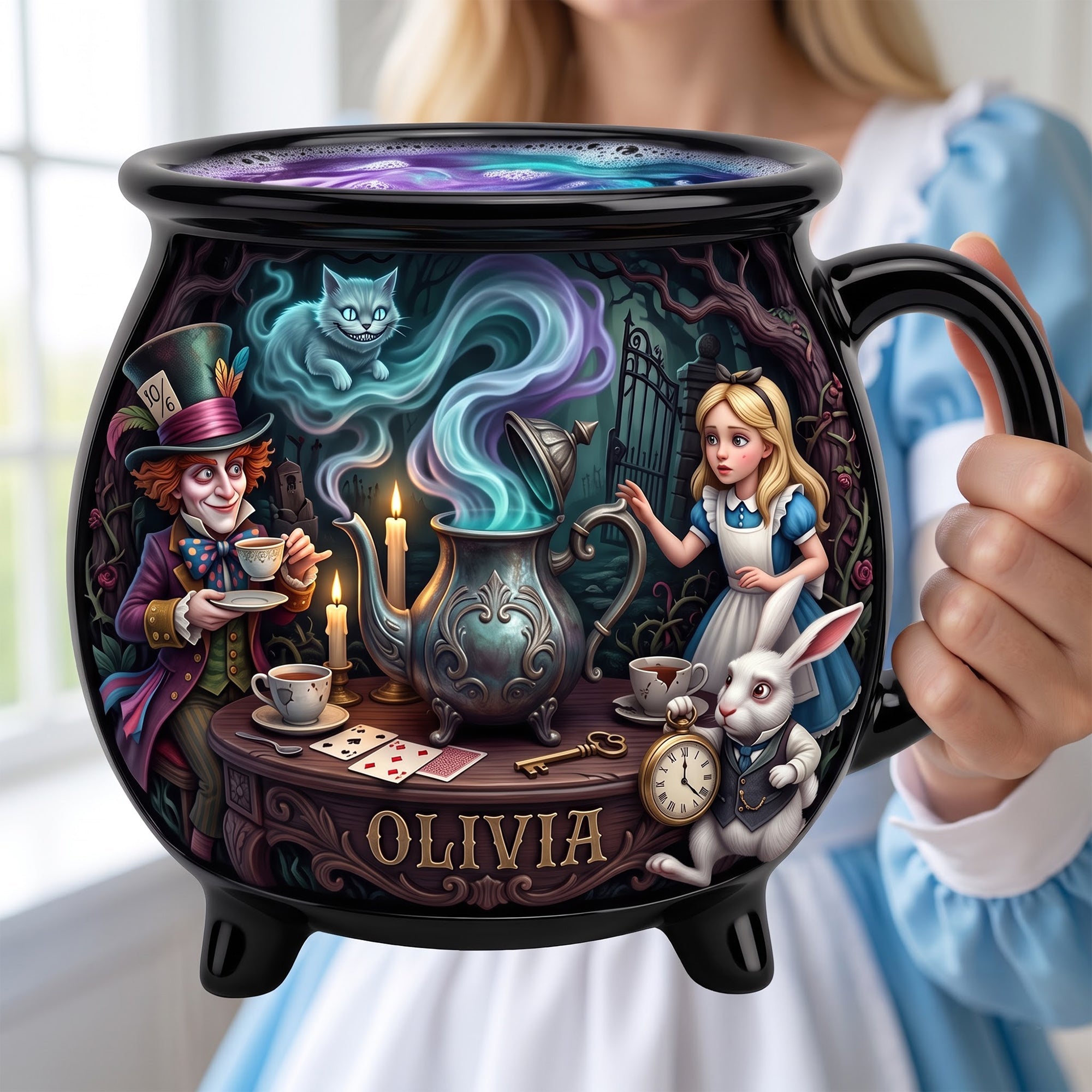 “Brew Magic in Every Sip” - Whimsical Cauldron Mug - Personalized Gift for Fantasy Lovers