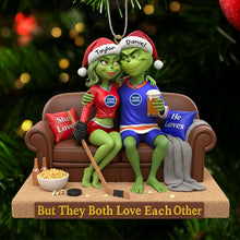 Load image into Gallery viewer, But They Both Love Each Other - Sporty Green Couple Christmas Ornament - Personalized Gifts for Couples Ornament PopCulturePrints
