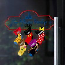 Load image into Gallery viewer, Personalized Family Christmas Decal - Custom 2023 Holiday Socks Decal Sticker PopCulturePrints
