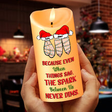 Load image into Gallery viewer, Personalized Couple Christmas LED Candle - Customizable Holiday Gift for Valentine&#39;s Day Gifts Led Candle PopCulturePrints
