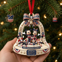 Load image into Gallery viewer, Celebrate Your Family's Legacy - Proud Patriot Family Acrylic Ornament - Personalized Christmas Gift
