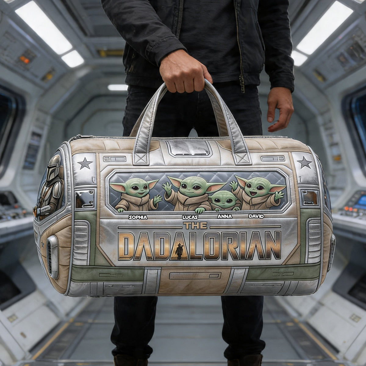 “Not All Heroes Wear Capes” - Personalized Duffle Bag for Dads, Grandpas & More Quilted Duffle Bag PopCulturePrints