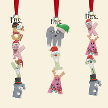 Load image into Gallery viewer, “Celebrate Learning!” Personalized Book Teacher Alphabet Name Acrylic Ornament – Custom Gift for Teachers, Educators and Book Lovers Ornament PopCulturePrints
