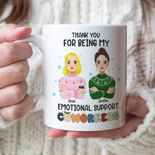 Load image into Gallery viewer, Personalized Emotional Support Coworker Christmas Mug Coffee Mug PopCulturePrints
