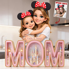 Load image into Gallery viewer, “A Mother's Love is Forever” - Custom Mom and Kids Acrylic Plaque - Personalized Gifts for Mom and Grandma Shaped Plaques PopCulturePrints
