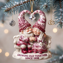 Load image into Gallery viewer, Growing Old Together - Couple Toile de Jouy Acrylic Ornament - Personalized Christmas Gifts
