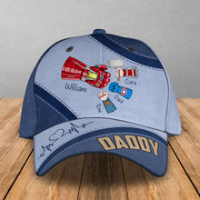 Load image into Gallery viewer, Custom Superhero Dad Cap - Personalized with Kids&#39; Names
