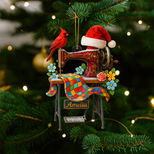 Load image into Gallery viewer, Sewing Machine Christmas Ornament - A Perfect Personalized Gift for Seamstresses Ornament PopCulturePrints

