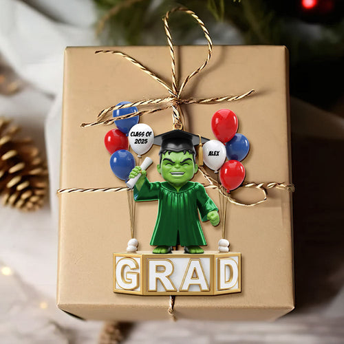 Celebrate Your Achievement! Personalized Graduation Christmas Ornament - Perfect Gift for Graduates, Friends & Family Ornament PopCulturePrints