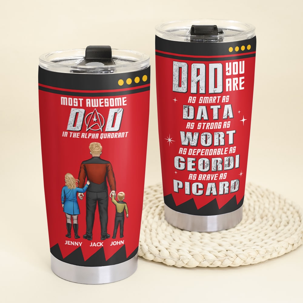 Personalized Sci-Fi Dad Tumbler - Unique Gift for Father's Day Tumbler Cup PopCulturePrints