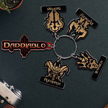 Load image into Gallery viewer, Personalized DADDIBLO Keychain for Dad - Custom Father&#39;s Day Gift Keychains PopCulturePrints

