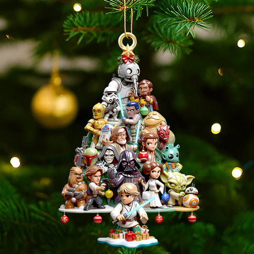 “Celebrate the Magic of Film” - Cosmic Troop Christmas Tree Ornament, Personalized Gifts for Movie Fans Ornament PopCulturePrints