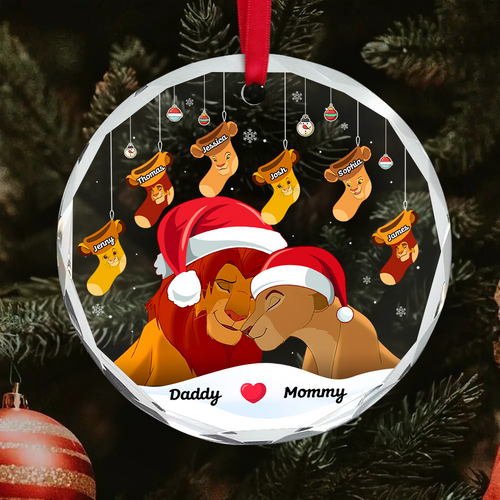 Personalized Lion Family Christmas Ornament Ornament PopCulturePrints