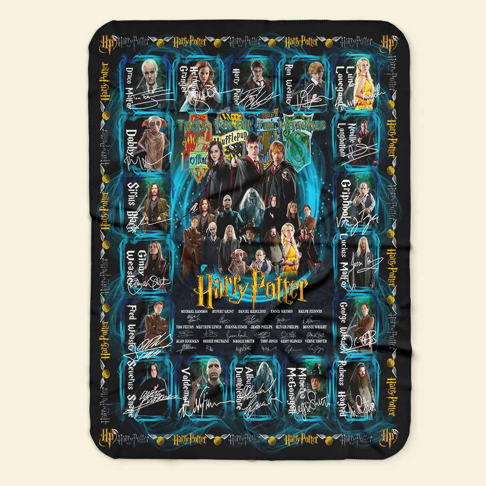 Personalized Harry Potter Fan Blanket - Thank You For The Memories