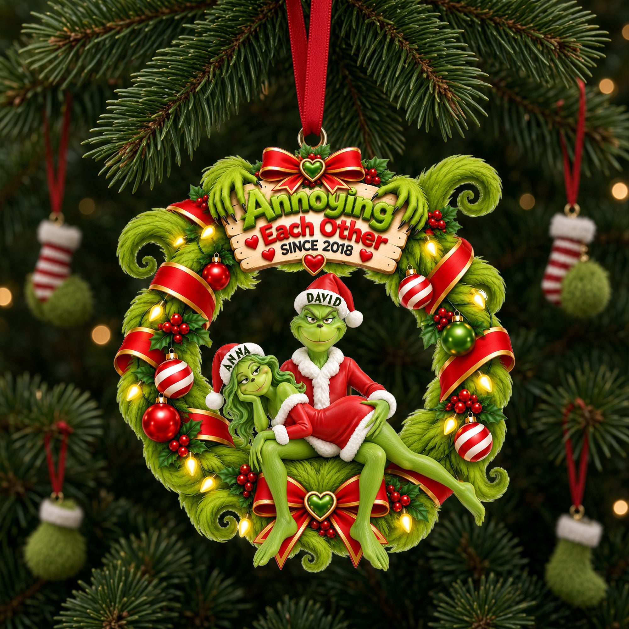“Annoying Each Other” - Perfect Personalized Christmas Ornament for Couples