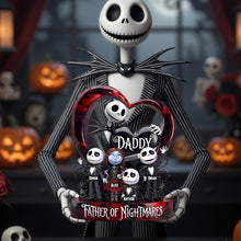Load image into Gallery viewer, "For the Father of Nightmares, a Spooktacular Tribute" - Creepy Cool Dad Acrylic Plaque, Personalized Gift for Dads, Grandpa, and More Shaped Plaques PopCulturePrints
