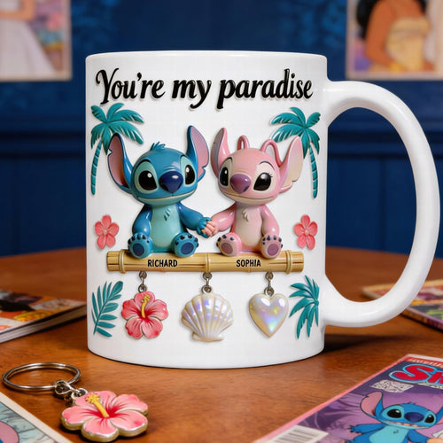 You're My Paradise - Personalized Romantic Couple Coffee Mug Coffee Mug PopCulturePrints