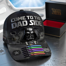 Load image into Gallery viewer, “Join the Dad Side” - Personalized Cosmic Dad Hat - Unique Gift for Dad, Grandpa &amp; Fathers Caps PopCulturePrints
