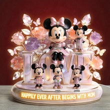 Load image into Gallery viewer, Happily Ever After Begins With Mom - Personalized Acrylic Light Box for Mother's Day Light Box PopCulturePrints
