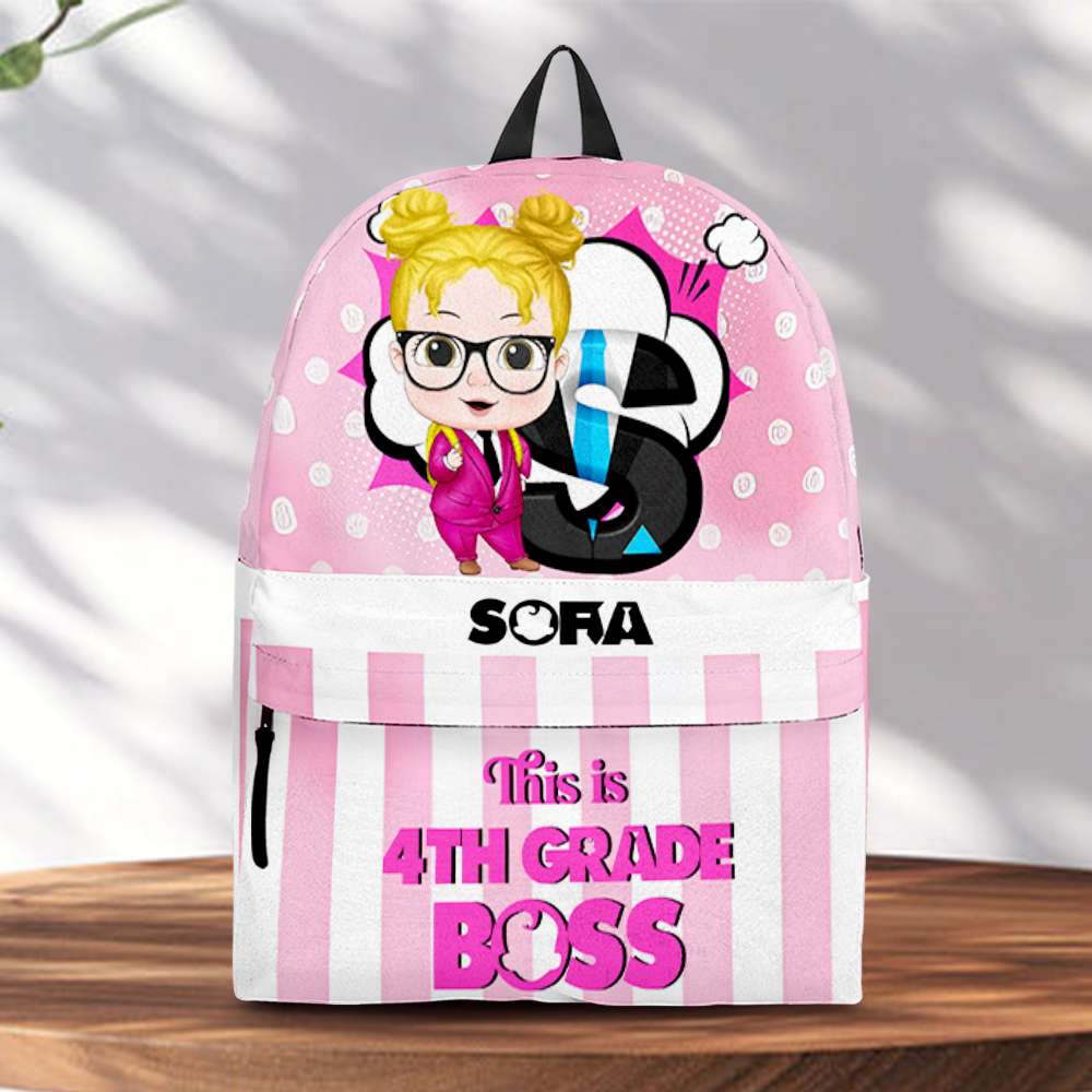 Personalized Back To School Kid's Backpack - Boss Design