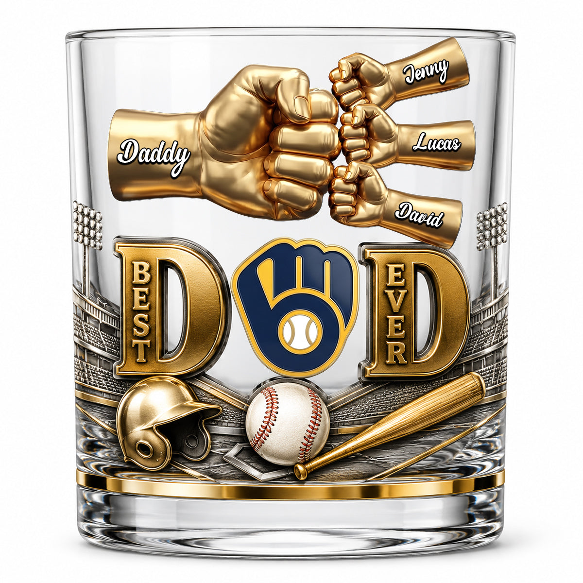 “Best Legend Dad Ever” - Personalized Whiskey Glass for Dad, Grandpa, and More Glass PopCulturePrints