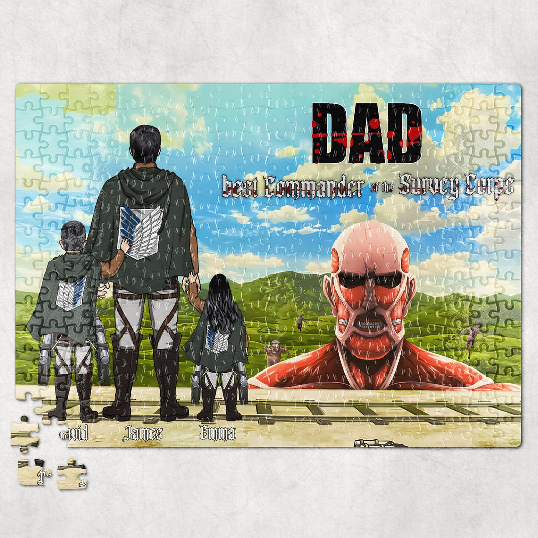 Personalized Father's Day Jigsaw Puzzle - Best Commander Theme Jigsaw Puzzles PopCulturePrints