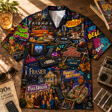 Load image into Gallery viewer, “Embrace the 90s Vibe” - Retro 90s Nostalgia Hawaiian Shirt - Personalized Gift for Fans, Friends, and Family
