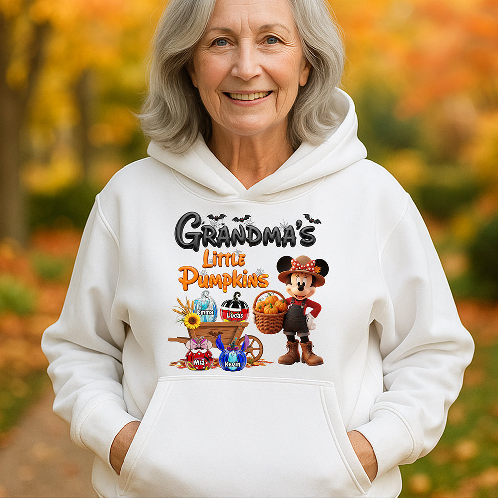 Grandma's Little Pumpkins – Personalized Halloween Shirt for Grandma Shirts PopCulturePrints