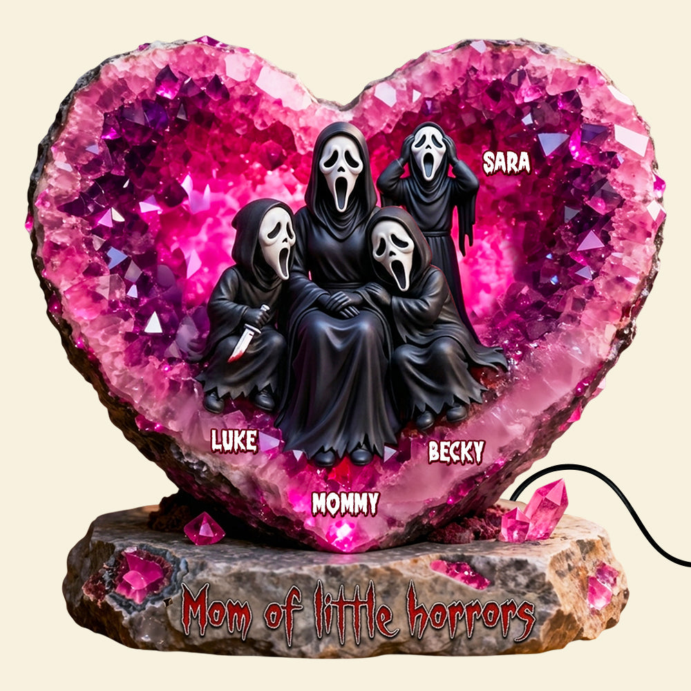 "Mom of Little Horrors" - Spooky Love Acrylic Light Box - Personalized Gift for Mother, Grandma, and More Light Box PopCulturePrints