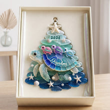Load image into Gallery viewer, “Turtle Grandma: A Family Keepsake for Every Generation” - Personalized Acrylic Ornament - Gift for Grandma, Mom, or any Special Loved One Ornament PopCulturePrints
