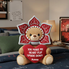 Load image into Gallery viewer, You Make My Heart Flip Upside Down - Cute Monster Bear Custom Pillow Pillow PopCulturePrints
