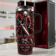 Load image into Gallery viewer, Celebrate 25 Years of Adventure - Evil Hunt 40oz Tumbler With Handle - Personalized Gifts for Gamers Tumbler Cup PopCulturePrints
