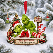 Load image into Gallery viewer, I Hope Your Christmas Is As Good As Your Butt - Personalized Cheeky Christmas Couple Ornament

