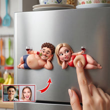 Load image into Gallery viewer, "Bring Fun to Your Fridge!" - Custom Photo Naughty Couple Anti-collision Acrylic Fridge Magnet - Personalized Gift for Couples Fridge Magnet PopCulturePrints
