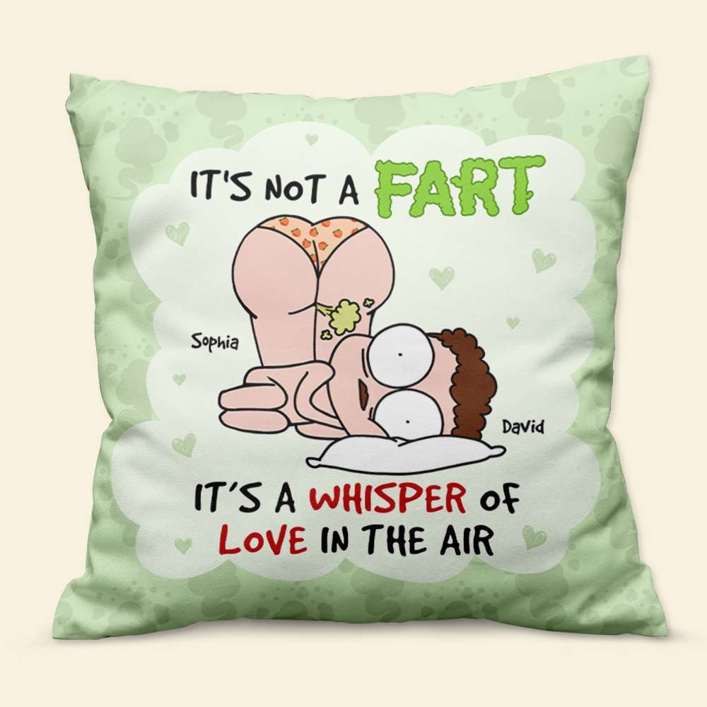Personalized Funny Couple Pillow - Whisper of Love Pillow PopCulturePrints