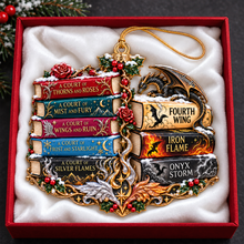 Load image into Gallery viewer, “A Journey Through the Pages” - Enchanted Fantasy Books Acrylic Ornament, Personalized Gift for Book Lovers
