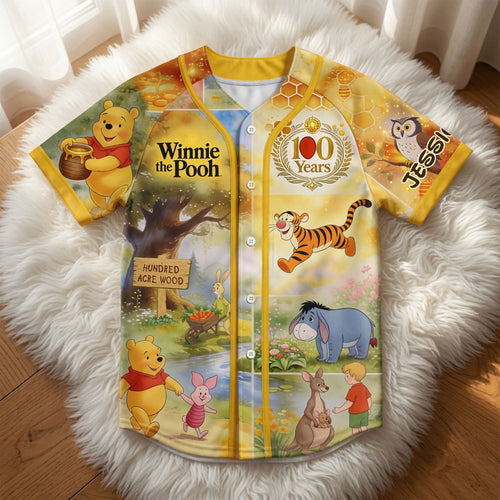 Explore Friendship in the Hundred Acre Wood - Cute Jersey for Personalization AOP Products PopCulturePrints