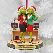 Load image into Gallery viewer, A Job Made Us Coworkers, But Our Sarcasm Made Us Friends - Personalized Acrylic Ornament for Coworkers Ornament PopCulturePrints
