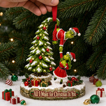 Load image into Gallery viewer, All I Want for Christmas Is You - Personalized Mischievous Couple Christmas Ornament Ornament PopCulturePrints
