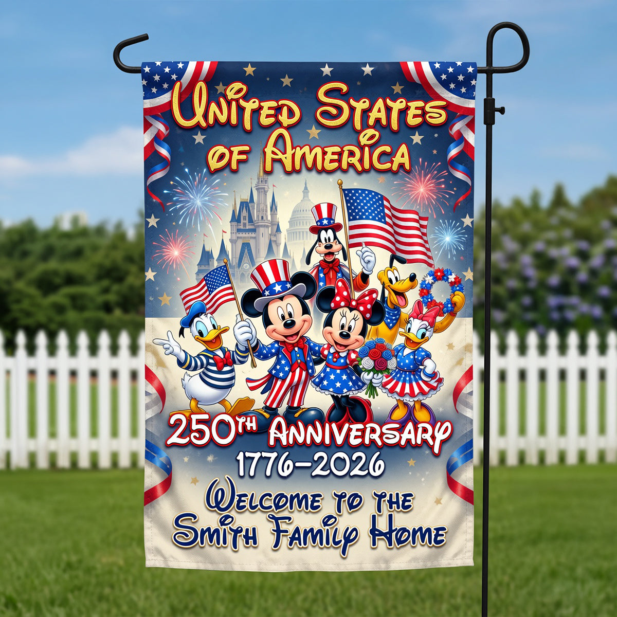 "Celebrate Family Pride with Custom Touch" - Personalized Garden Flag for Patriotic Families Garden Flag PopCulturePrints